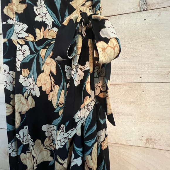 Band of the Free Black Floral Wrap Dress - Picture 2 of 5